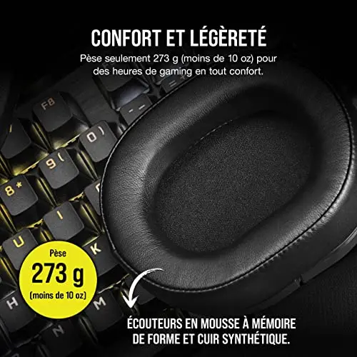 Corsair HS55 Surround Carbone Filaire Dolby Audio 7.1 - vue 5