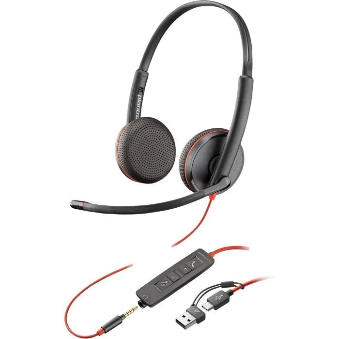 Poly Blackwire 3225 Micro-casque Filaire USB-C/A 3,5 mm
