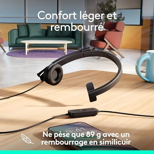 Logitech H570e USB-A Stéréo Supra-aural - vue 5