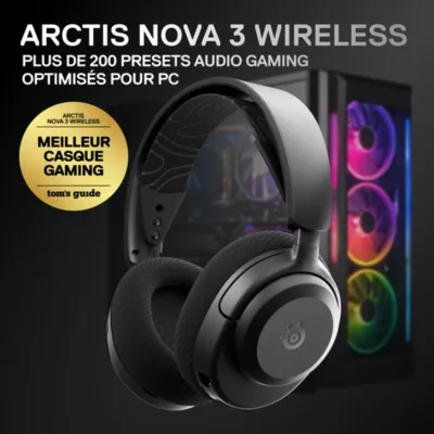 SteelSeries Arctis Nova 3 Wireless PC Noir - vue 1