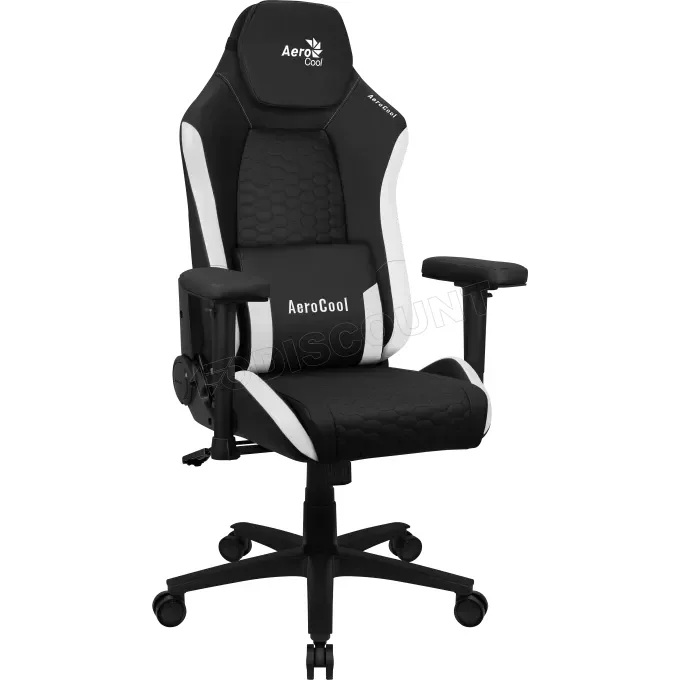 AeroCool CROWN Leatherette chaise gaming noir/blanc