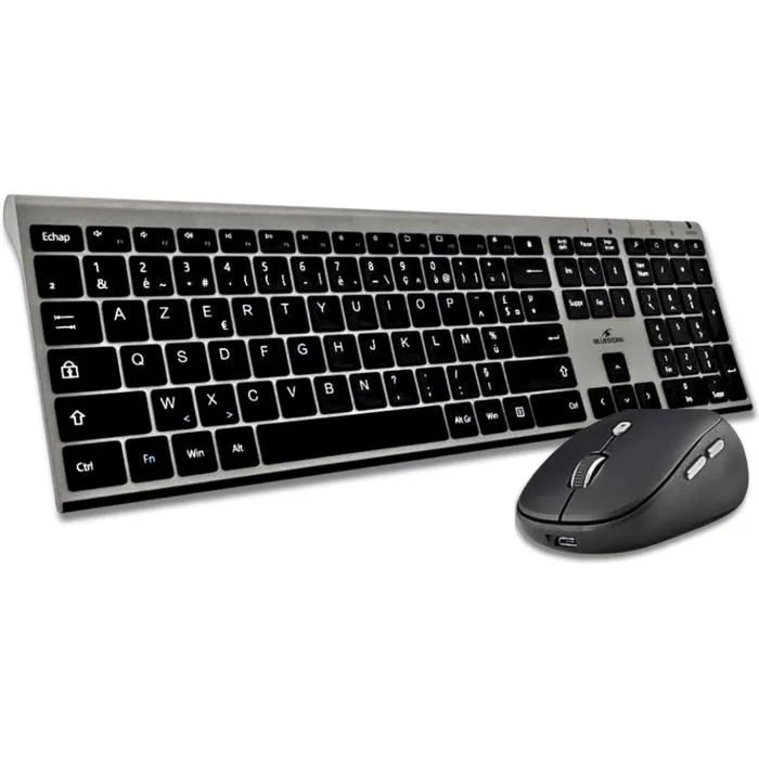 Bluestork Pack Grapheme Clavier Souris Sans Fil AZERTY