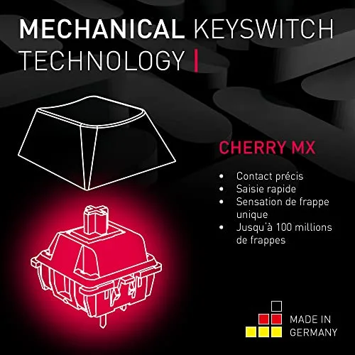 Cherry MX 3.0S Wireless RGB AZERTY Noir - vue 4