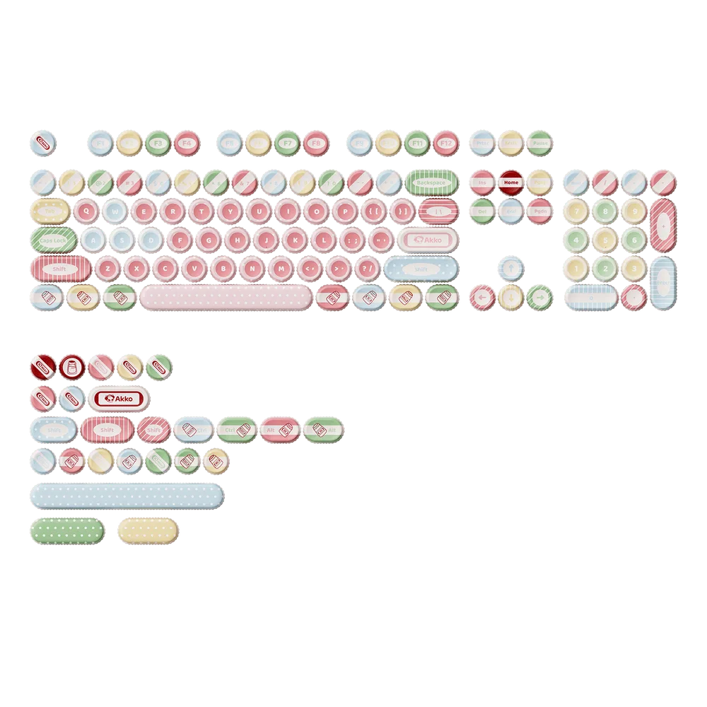 AKKO Classic BottleCap Keycaps Set 131-key PBT