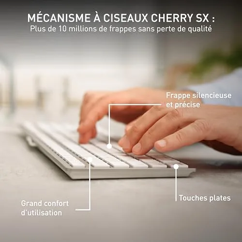 Cherry KC 6000 Slim For Mac AZERTY Membrane Filaire - vue 5