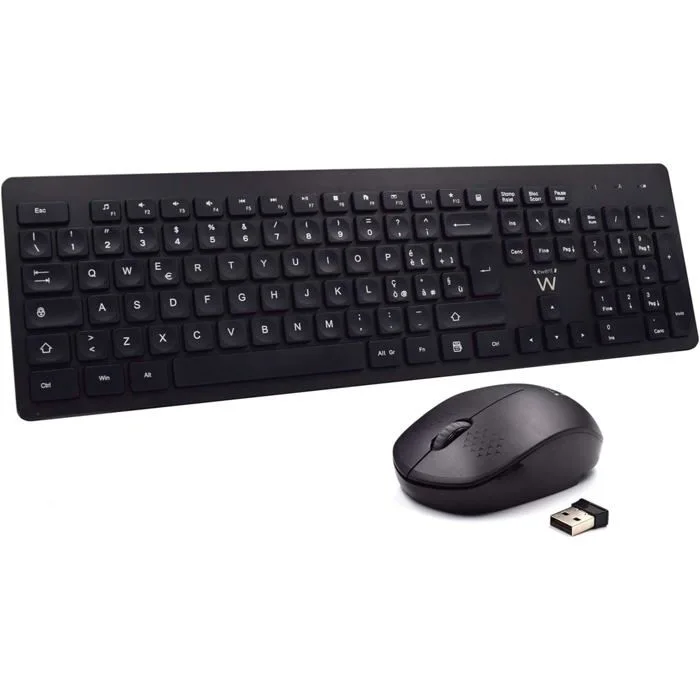 Ewent EW3261 Clavier et Souris Sans Fil AZERTY BE 2.4 GHz