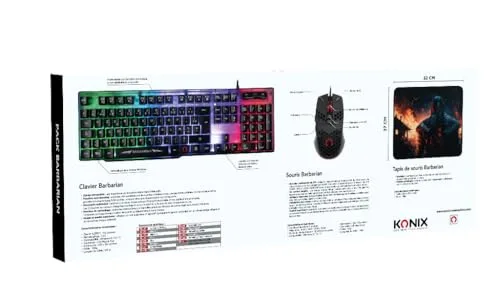 Clavier gamer - Konix - Barbarian Pack - Rétroéclairé - Filaire - Membrane - vue 7