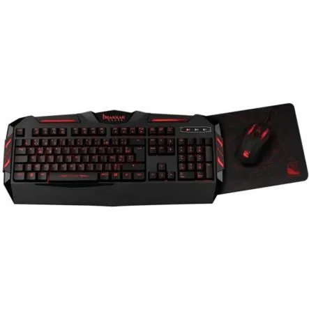 Konix Drakkar PK-30 Pack Raider Clavier AZERTY Rétroéclairage Rouge