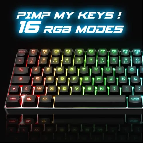 Spirit of Gamer ELITE K70RF Sans Fil RGB TKL 65% - vue 4