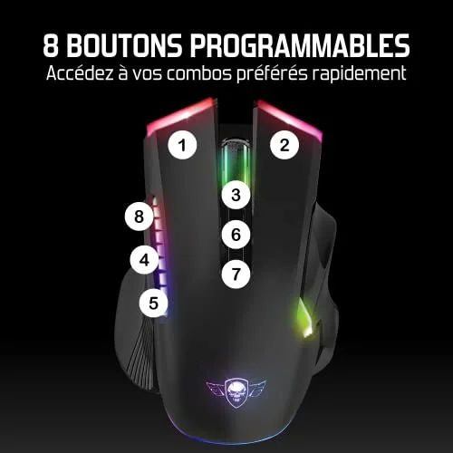 Spirit of Gamer ELITE K70RF Sans Fil RGB TKL 65% - vue 6