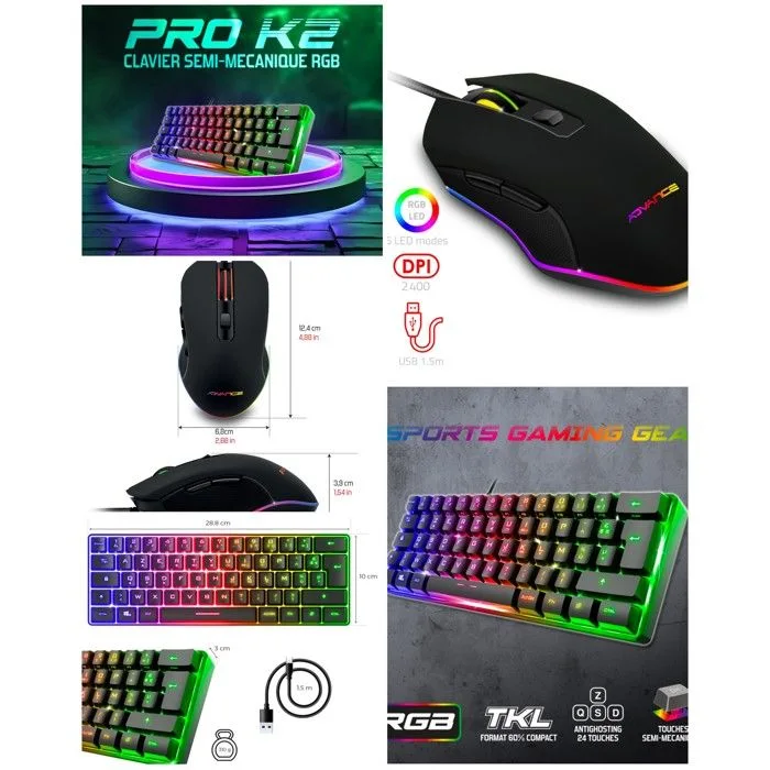 Spirit of Gamer PRO-K2 RGB filaire
