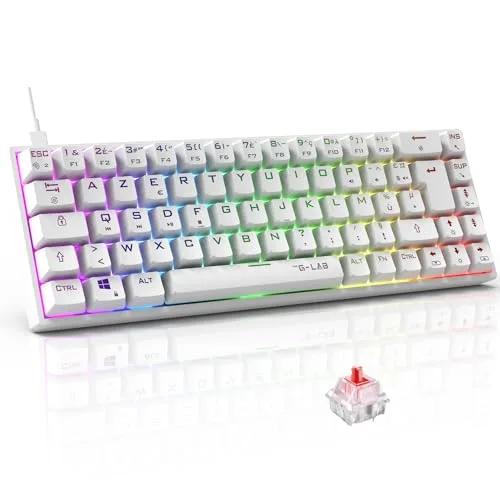 The G-Lab KEYZ TITAN Mécanique Switch Rouge RGB Blanc Filaire