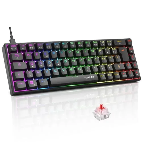The G-Lab KEYZ TITAN Mécanique Switch Rouge Filaire RGB Noir