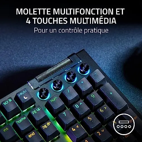 Razer BlackWidow V4 Pro Switches verts - vue 8