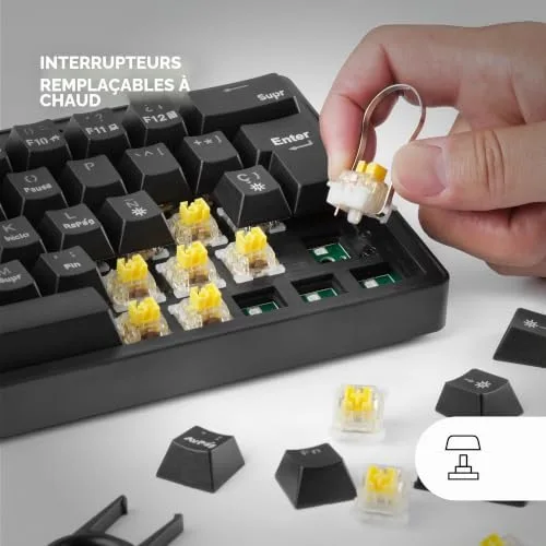 Mars Gaming MKMINIPRO 60% Hot-Swappable RGB - vue 3