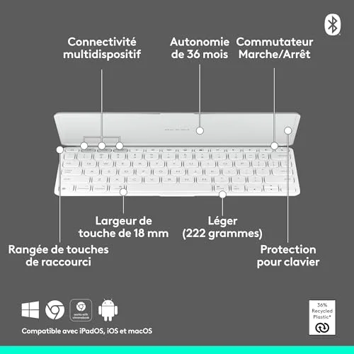 Logitech Keys-To-Go 2 AZERTY Graphite - vue 6