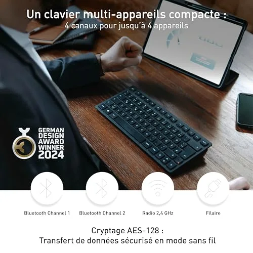 Cherry KW 9200 Mini Clavier sans fil 75% AZERTY - vue 2