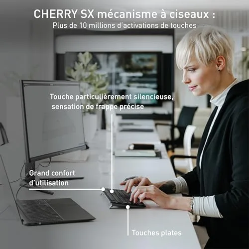 Cherry KW 9200 Mini Clavier sans fil 75% AZERTY - vue 5