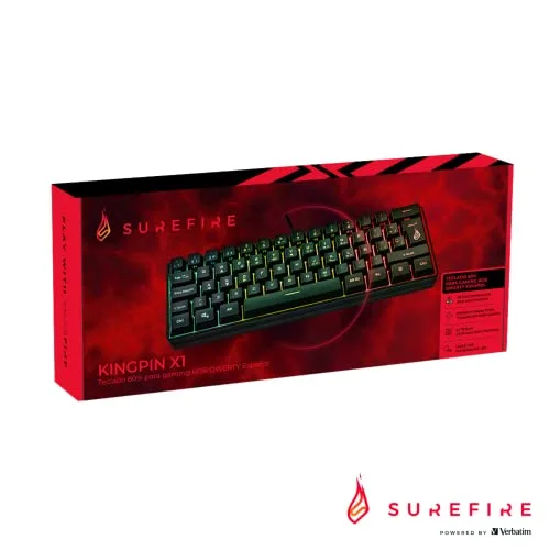 Clavier - VERBATIM - KP-X1 - Qwerty Espagnol - USB - ABS Noir - vue 7