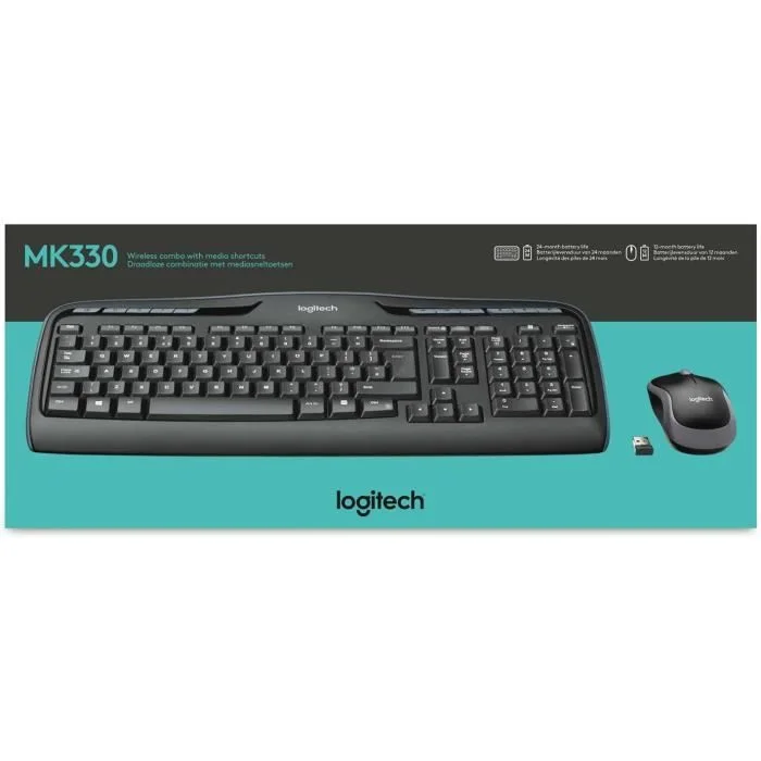 Logitech MK330 clavier+souris sans fil QWERTY espagnol
