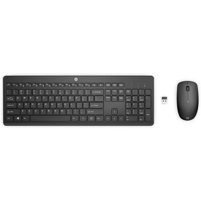 HP 235 Wireless Combo Clavier et Souris Sans Fil AZERTY Touches Silencieuses