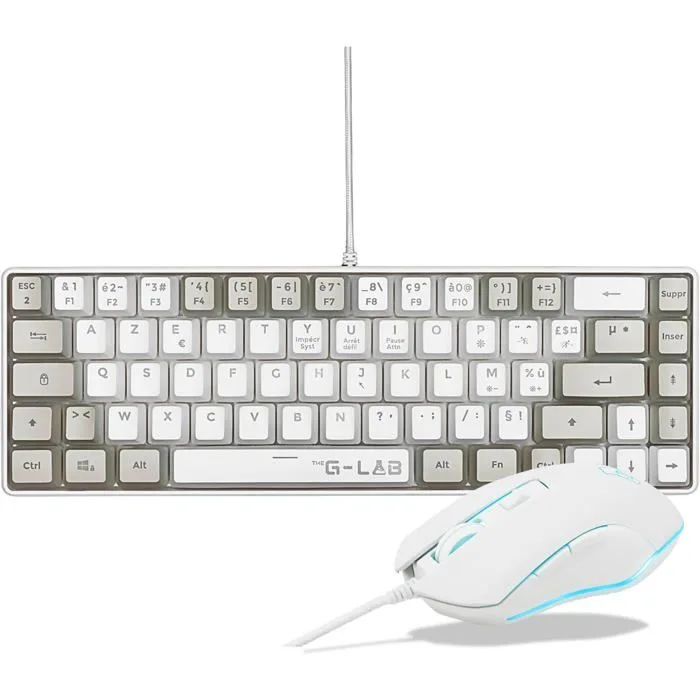 THE G-LAB Combo Hydrogen Clavier 60% Membrane RGB AZERTY