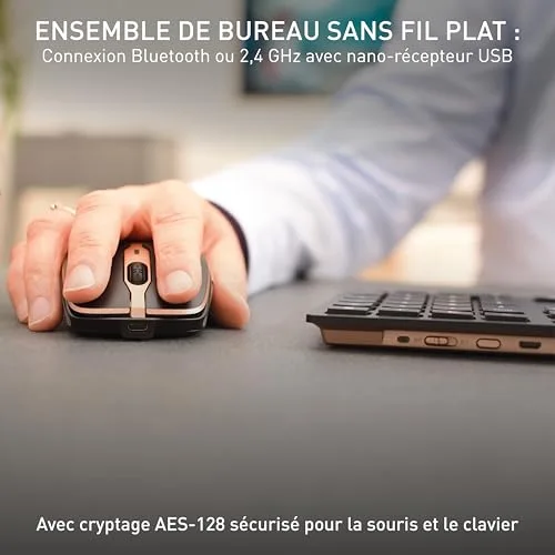 Cherry DW 9100 SLIM Ensemble clavier souris sans fil AZERTY - vue 2