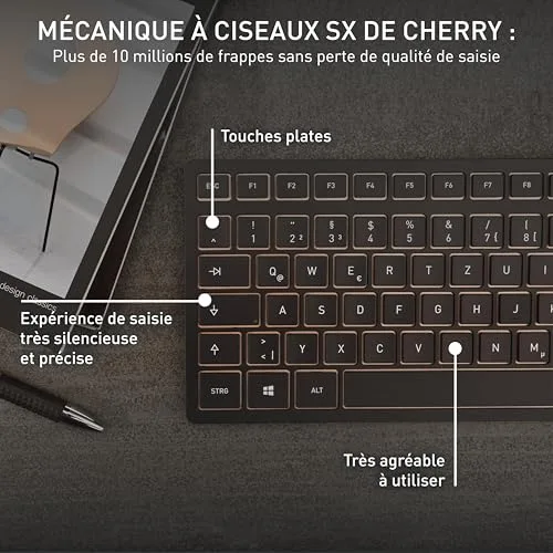 Cherry DW 9100 SLIM Ensemble clavier souris sans fil AZERTY - vue 5