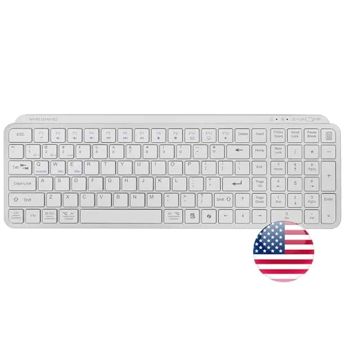 Mars Gaming MK-SILENKEYS clavier sans fil US blanc - vue 2