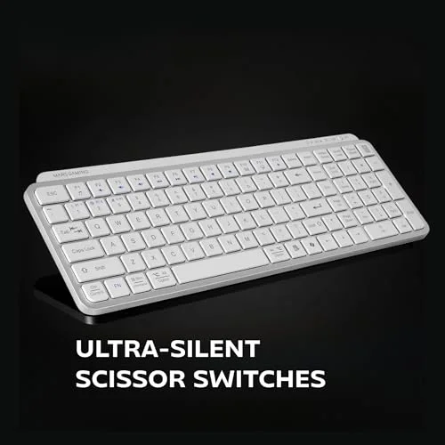 Mars Gaming MK-SILENKEYS clavier sans fil US blanc - vue 3