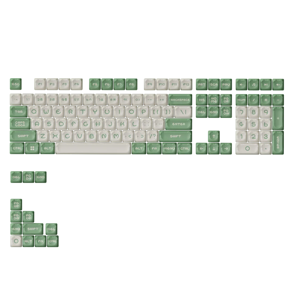 Akko Matcha Bear Keycap Set 122-key PBT OEM