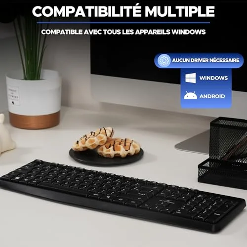 Pack clavier souris sans fil - 12 touches de raccourcis multimédias - BLUESTORK - PACK-WL-OFF-V2/FR - AZERTY - vue 7