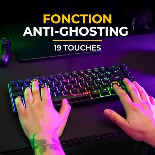 The G-Lab Combo Hydro BKG Pack Clavier Souris Membrane RGB - vue 7