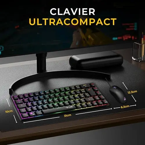 The G-Lab Combo Titan Pack Gamer 2 en 1 Clavier Mécanique Souris 12800 DPI - vue 7