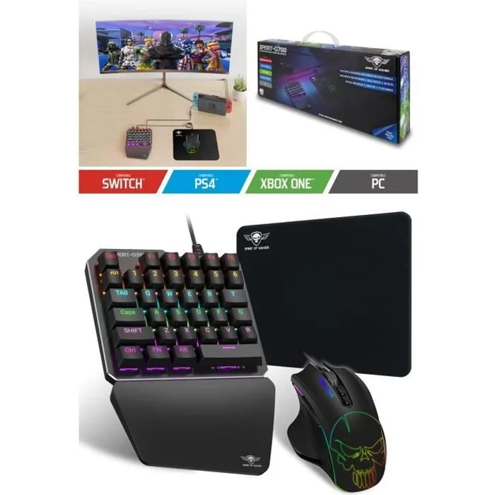Spirit of Gamer Xpert Gameboard-G700 Clavier Mécanique AZERTY RGB