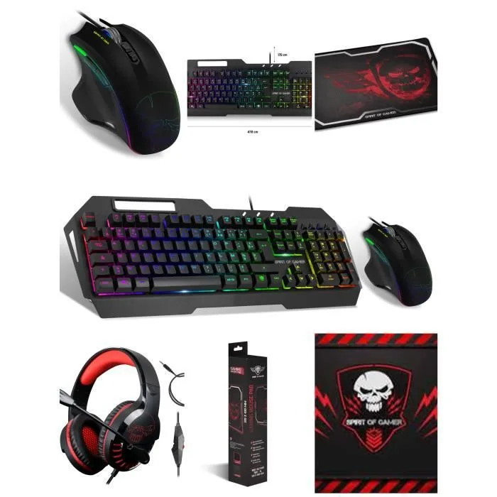 Spirit Of Gamer ELITE-MK30 pack clavier-souris RGB