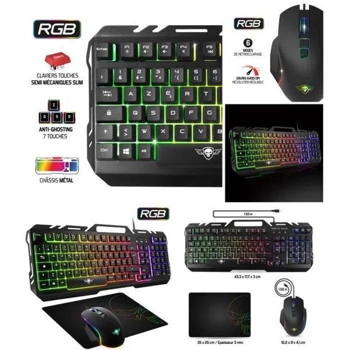 Spirit Of Gamer PRO-MK5 Pack Gaming RGB