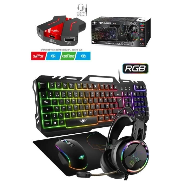 Spirit of Gamer PRO-MKH5 Pack Gamer RGB AZERTY