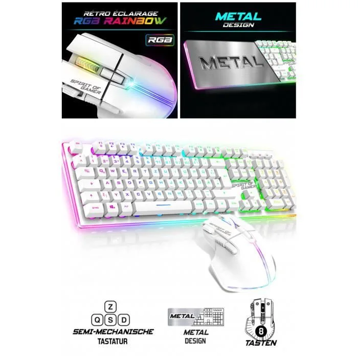 Spirit of Gamer Ultimate 600 Wireless Blanc