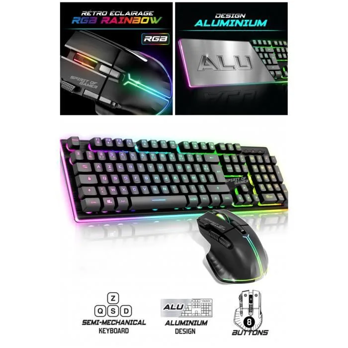 Spirit of Gamer Ultimate 600 Wireless Noir