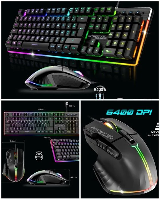 Spirit of Gamer PRO-MK5 Pack gaming clavier-souris RGB