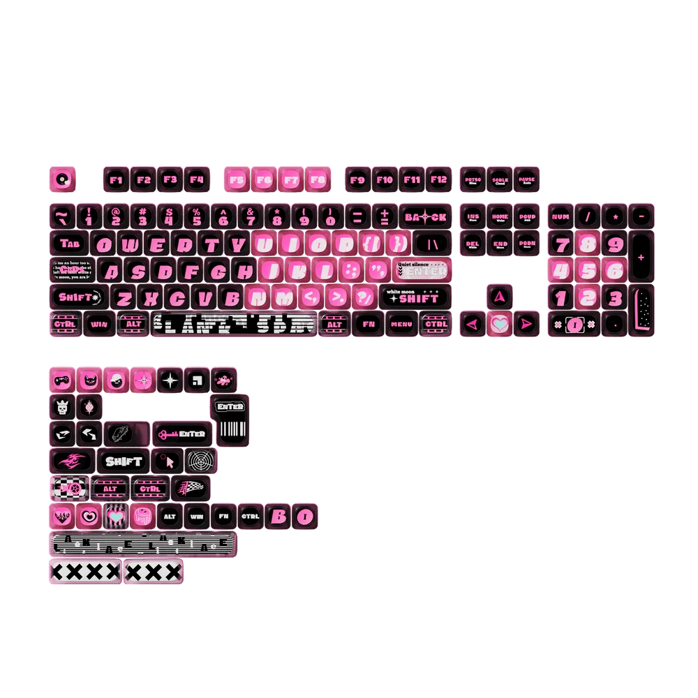 Pink Phantom Keycap Set (139-key)