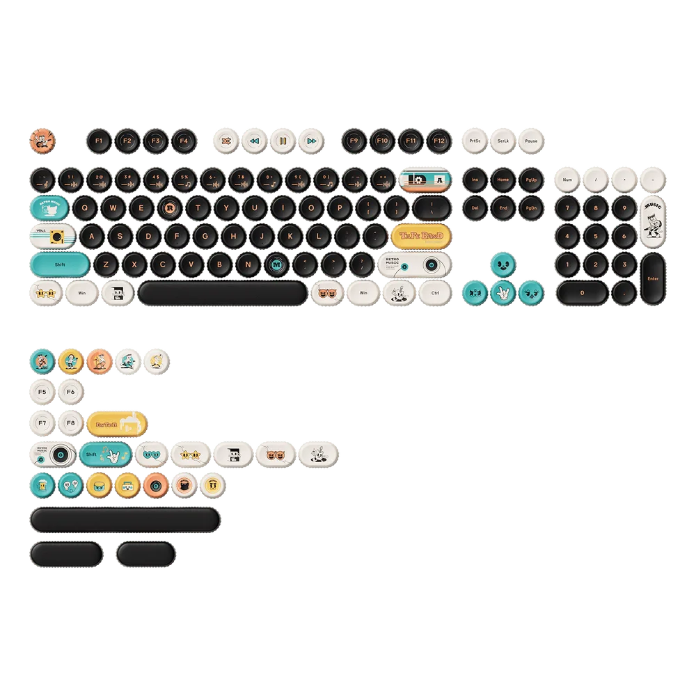 Punk Cat BottleCap Keycaps Set (131-key)