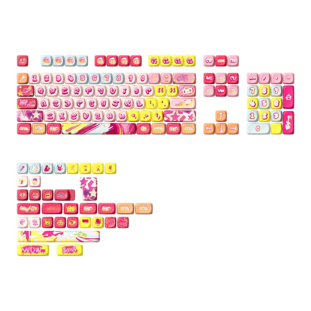 Rainbow Candy Keycap Set (140-key)