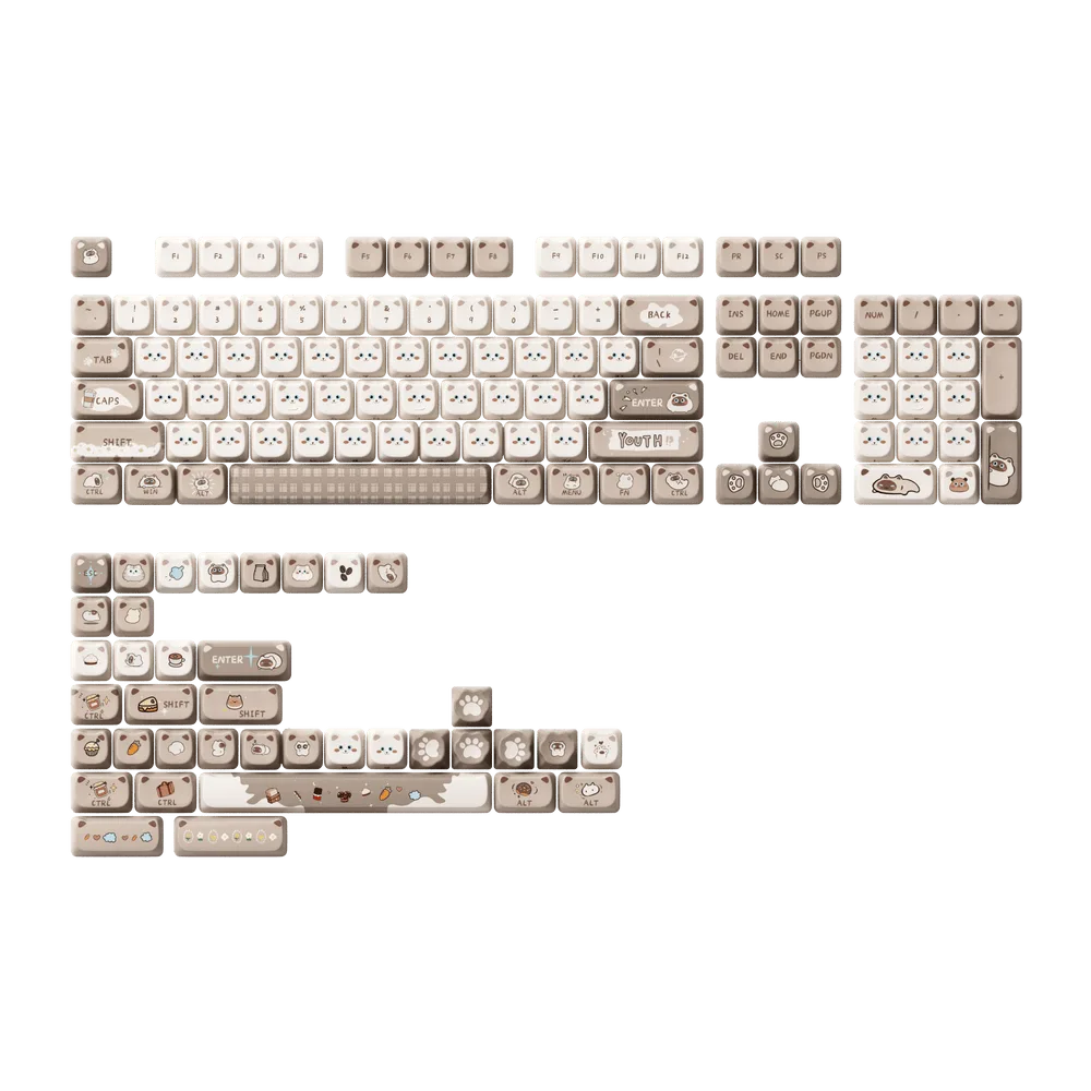 Siamese Cat Keycap Set (142-key)