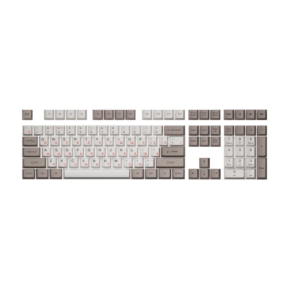 AKKO Steam Engine Cyrillic Keycap Set 108 touches