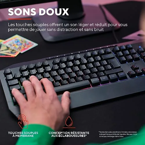 Trust GXT 836 Evocx clavier gaming RGB AZERTY - vue 5