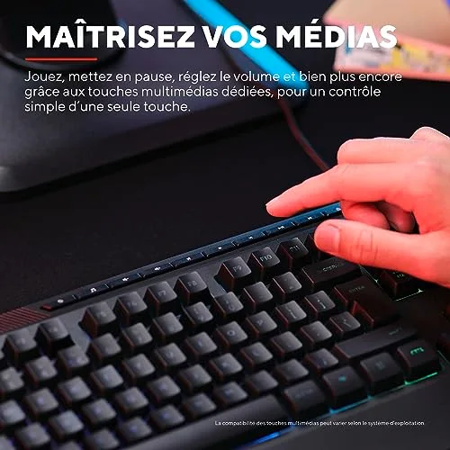 Trust GXT 836 Evocx clavier gaming RGB AZERTY - vue 6