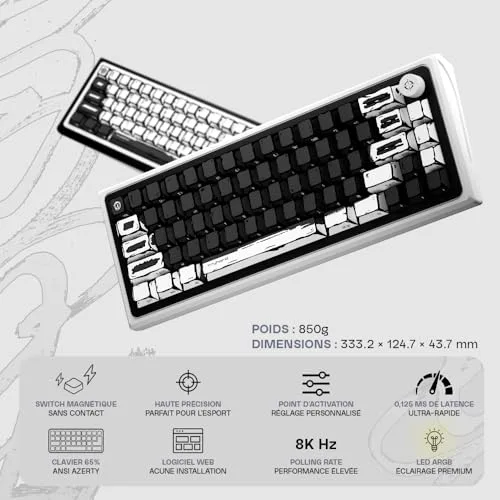Tryhard Celshading Noir 65 % AZERTY, vue 2