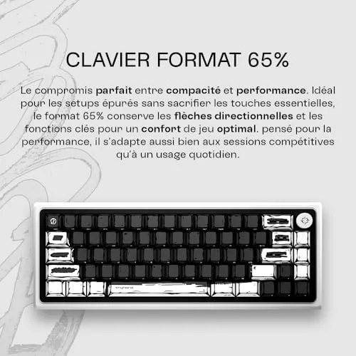 Tryhard Celshading Noir 65 % AZERTY, vue 5